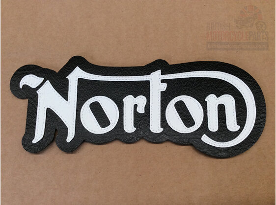 00-0009 Norton Sew On Patch - Black White - British Motorcycle Parts Auckland NZ