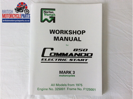 00-4224 Workshop Manual 850 MK3 1975 on - British Motorcycle Parts - Auckland NZ