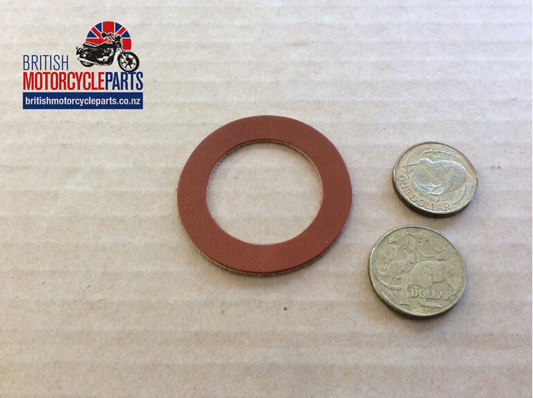 02-1786 Fork Tube Leather Washer Bottom Norton P11 P11A - British Parts Auckland