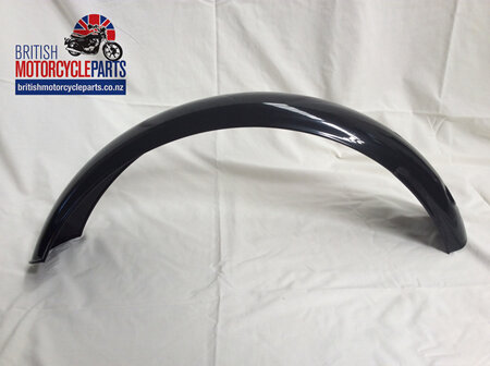 06-2171 Rear Mudguard Stainless Black - Fastback 1971on