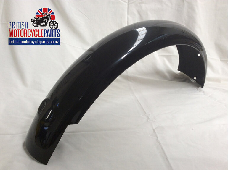 06-2171 Rear Mudguard Stainless Black - Fastback 1971on British Motorcycle Part