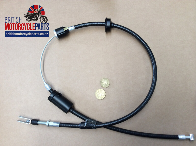 06-2491/HD Heavy Duty Norton Commando Front Brake Cable inc Switch - Auckland NZ