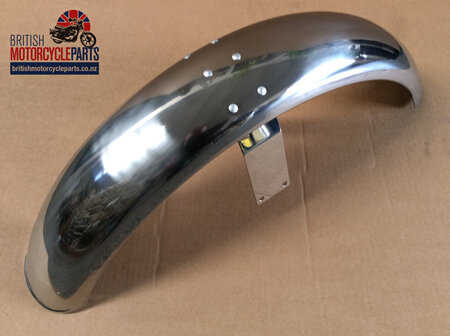06-3175 Front Mudguard 4 Holes - Stainless - Painted Bridge