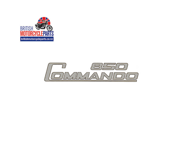 06-4013 850 Commando Side Cover Decal - Silver & Black Outline Dryfix NZ