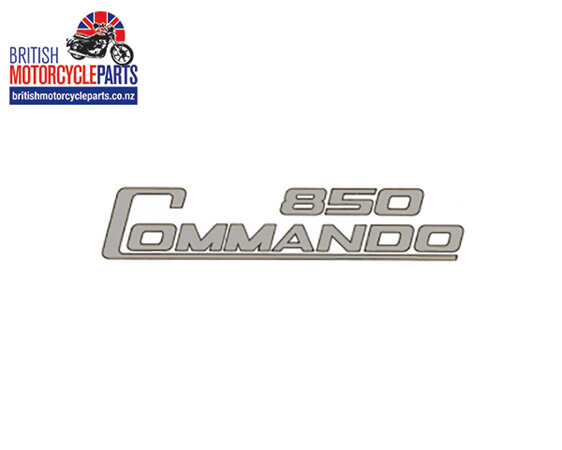 06-4013 850 Commando Side Cover Decal - Silver & Black Outline Dryfix NZ