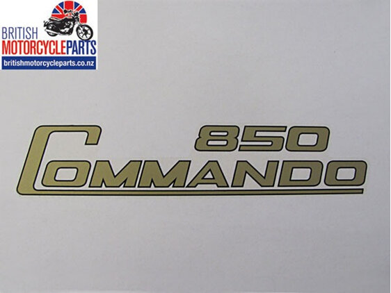 06-4014 Genuine Norton 850 Commando Side Panel Decal - Gold with Black Keyline