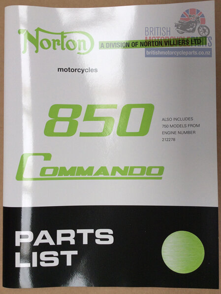 06-5034 Parts List 850 Mk1 & 750 - 1973