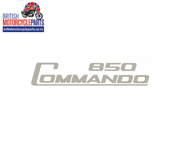 06-5095 Decal - 850 Commando - Silver - Vinyl - British Motorcycle Parts Ltd NZ