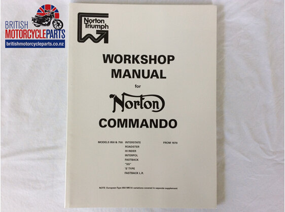 06-5146 Norton Commando 750cc 850cc Workshop Manual British Motorcycle Parts NZ