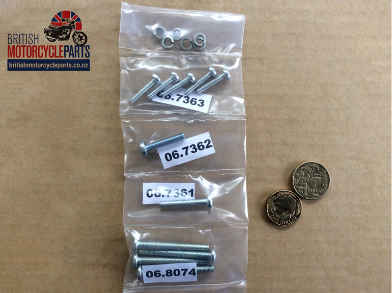 06-7366 SWITCH CLUSTER SCREW SET - 850MK3 ONLY (17 pieces) - British MC Parts NZ