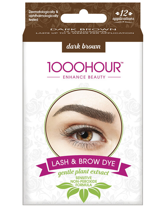 1000HOUR Plant Extract Lash & Brow Dye Kit - Dark Brown