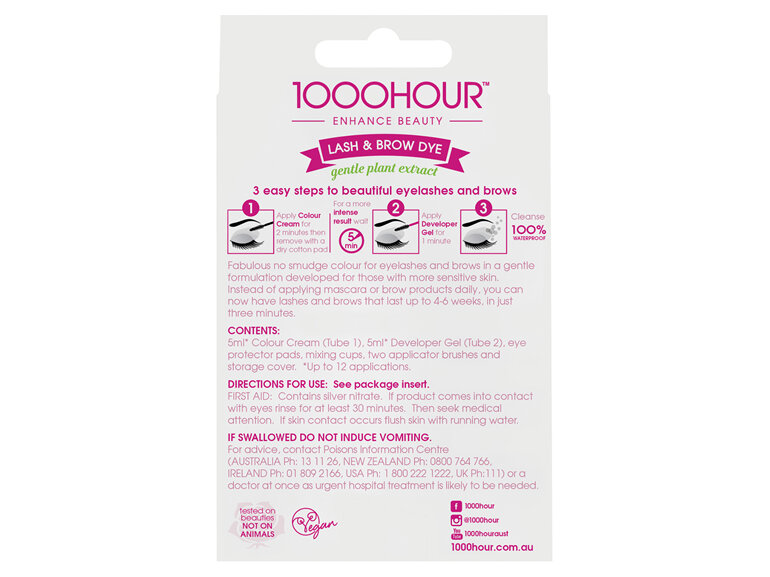 1000HOUR Plant Extract Lash & Brow Dye Kit - Dark Brown