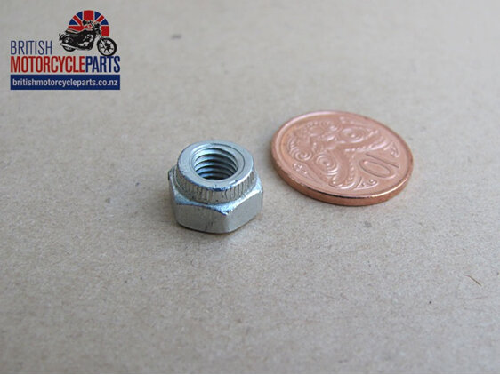 14-1201 Nut 1/4" UNF Cleveloc - Imperial Fasteners - British Motorcycle Parts NZ