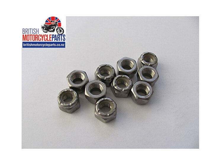 14-1902 Nyloc Nut 5/16"-24 UNF Stainless Steel - British Motorcycle Parts