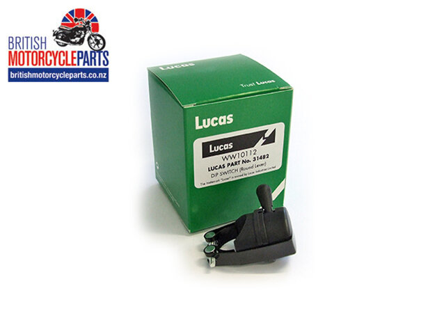31482 Lucas Dip Switch - Round Lever - Classic BSA Norton Triumph Parts - NZ