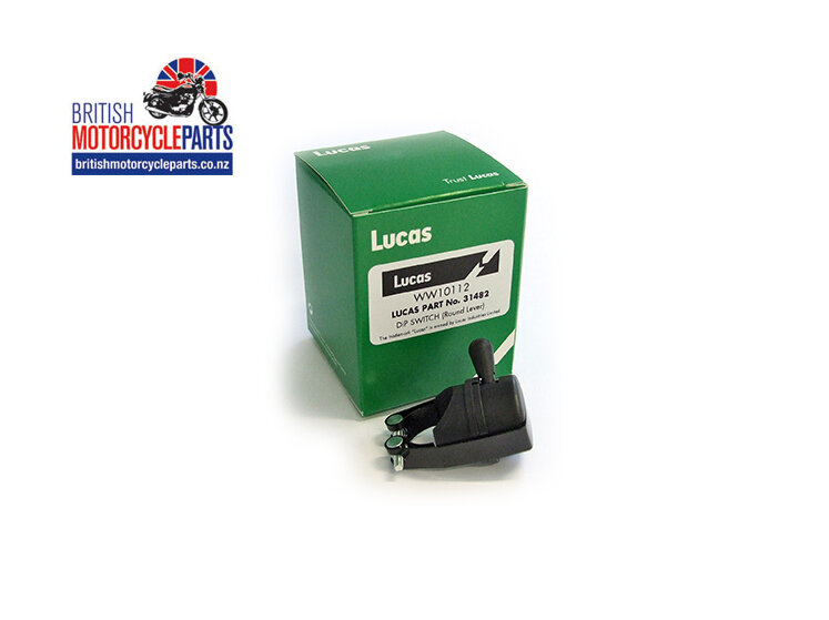 31482 Lucas Dip Switch - Round Lever - Classic BSA Norton Triumph Parts - NZ