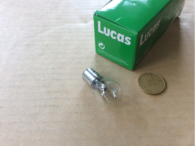 380 Lucas Stop Tail Light Bulb - 99-0542 - British Motorcycle Parts Auckland NZ