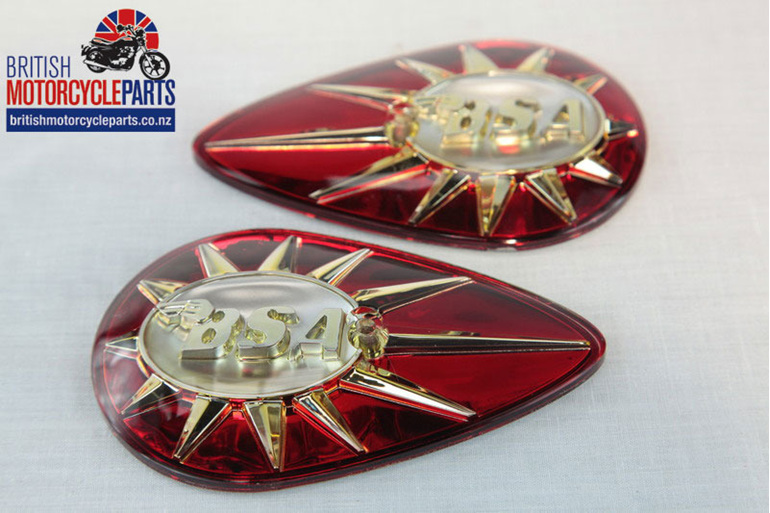 408014 BSA Pear Shaped Gas Tank Badges A65 A7 A10 B4 C15 D7 British