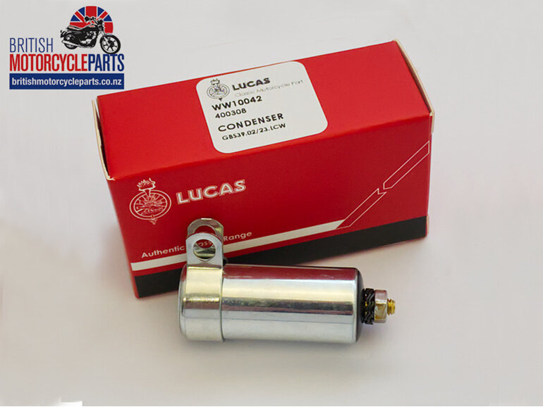 400308 Lucas Condenser - Genuine - British Motorcycle Parts Ltd - Auckland NZ