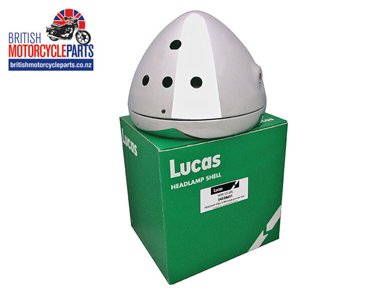 54526651 Genuine Lucas Headlight Shell and Rim - 1 Grommet Hole - 99-7039