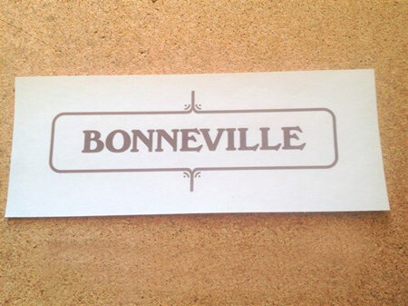 60-3722 Bonneville 650 Side Cover Sticker - 1972
