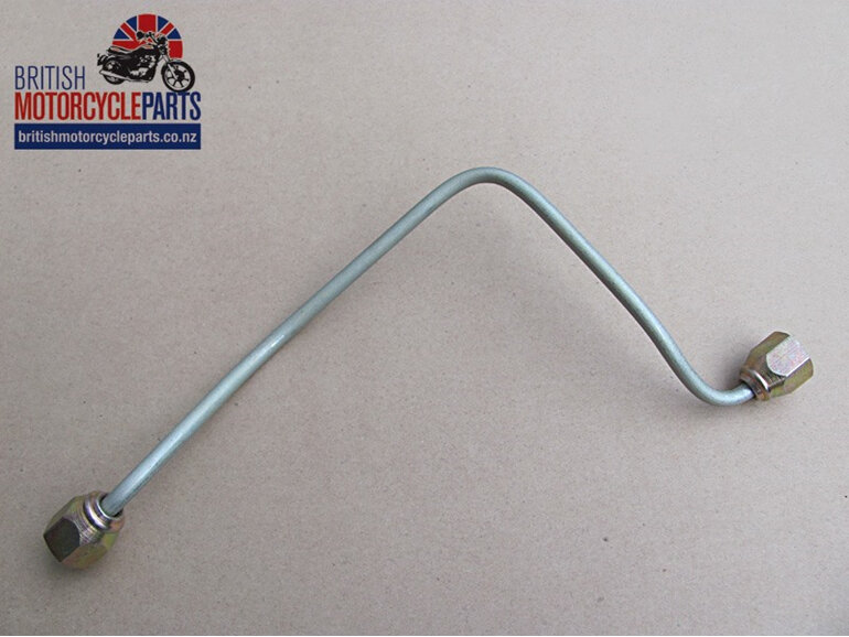 60-4179 T140 Front Brake Pipe - Top to Bottom Yoke - British Spare Parts NZ