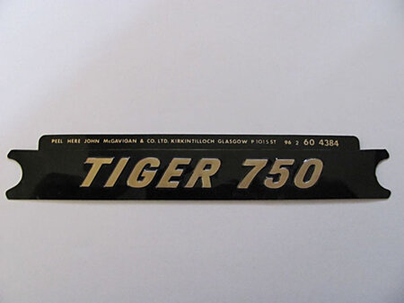 60-4384 Tiger 750 Side Cover Badge - Gold/Black