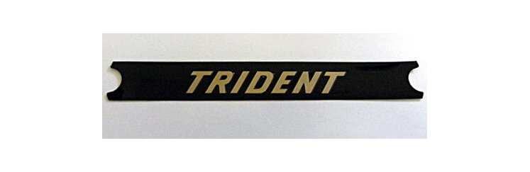 60-4391 Trident T150 Side Cover Badges Gold/Black