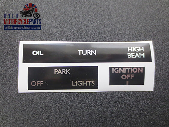 60-7003 60-7004 60-7005 Headlight Ignition Sticker Set Triumph T140 TR7 1973-78