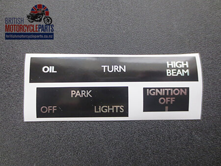 60-7003/4/5 Headlight & Ignition Sticker Set - T140