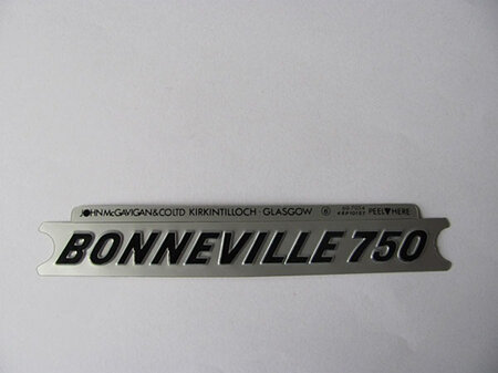 60-7054 Bonneville 750 Side Cover Badge