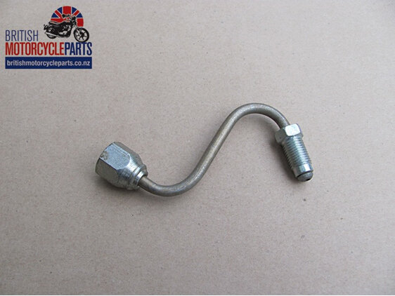 60-7177 T140 Front Brake Pipe - T Piece to Bottom Yoke - British Spare Parts