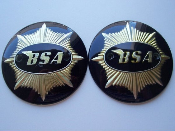 65-8228 BSA Gold Star Petrol Tank Badge - Black and Gold
