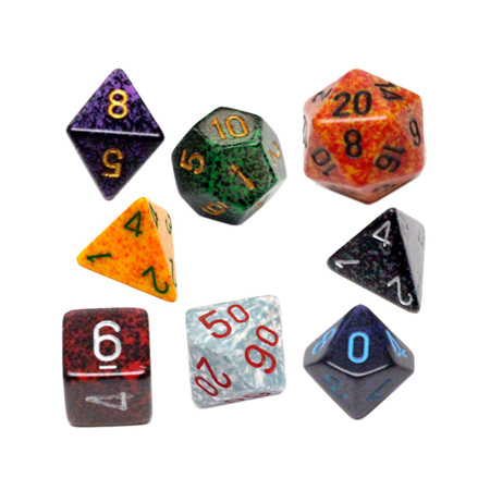 7 Chessex Speckled Polyhedral Dice