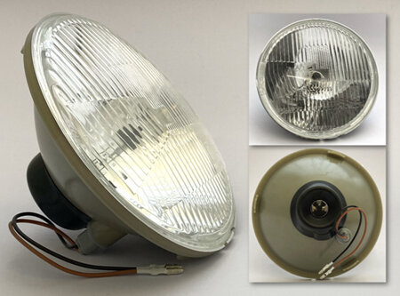 7" Headlight Lens Beam Unit - Flat - Replica Lucas H4