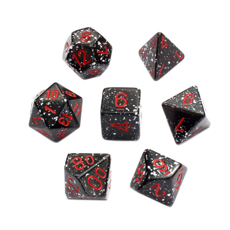 7 'Space' Speckled Dice