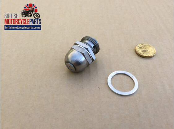 70-2795 Oil Pressure Release Valve with Tell Tale Button - Stainless Steel
