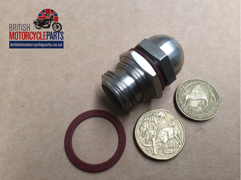 70-6595S Oil Pressure Release Valve Stainless - Triumph British Motorcycle Parts