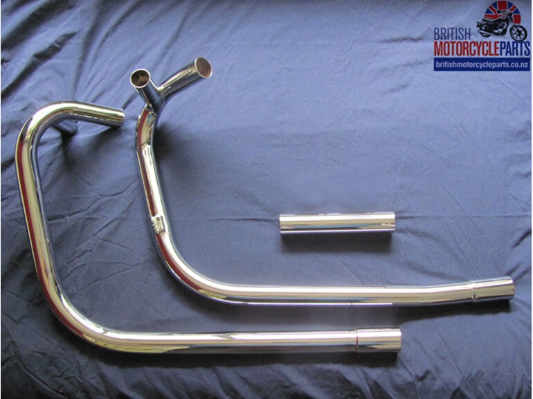 71-2636 71-2637 70-9888 Exhaust Pipes - Triumph T120 OIF - Push-In