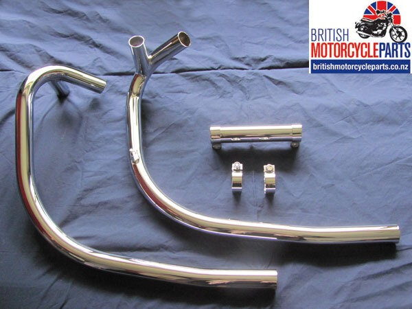 71-3755, 71-3758 Triumph T140 Balanced Exhaust Pipes / Headers - Push In