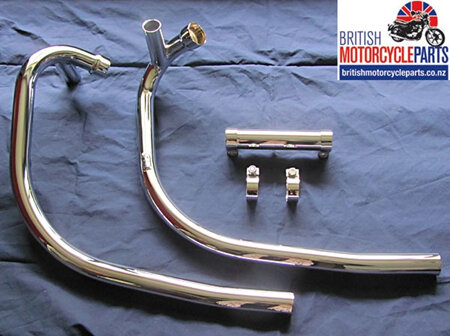 71-7507 Exhaust Pipes - Triumph T140 - Push-Over