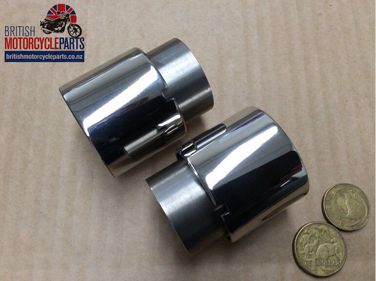97-1194/S Fork Seal Holders - Stainless - Triumph 1959-63 - BMP - Auckland NZ