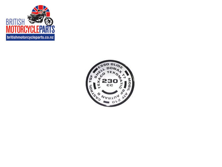 97-4310 230cc Fork Decal - Triumph T150 Trident - British Motorcycle Parts Ltd