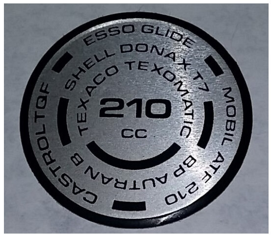 97-5078 Fork Cap Decal - 210cc - British Motorcycle Parts - Auckland NZ
