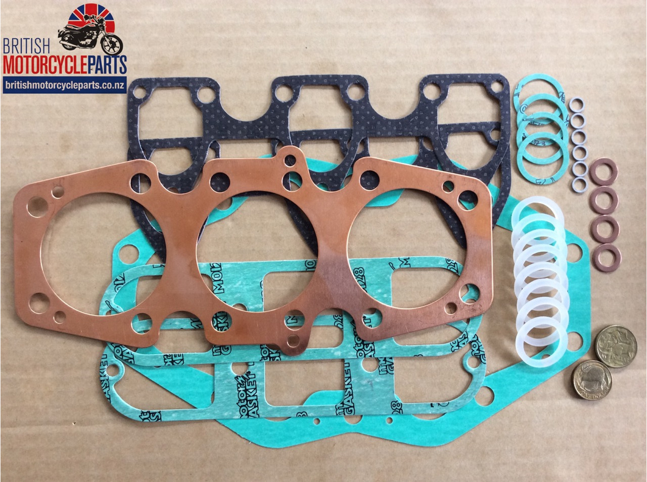 990039C Top End Gasket Set BSA & Triumph Triples Copper British