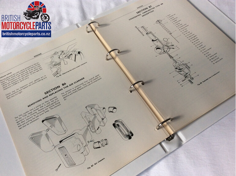 99-0947 Workshop Manual Triumph TR6 T120 1971-74 - British Motorcycle Parts - NZ
