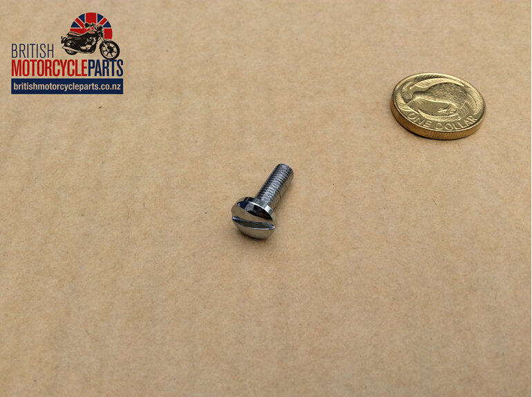 99-1189 Headlight Rim Screw - Chromed Brass - British Motorcycle Parts Ltd - NZ