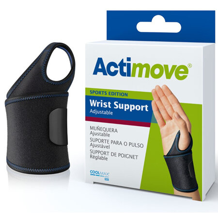 Acti Sport Wrist Wrap Thumb Loop Blk Universal