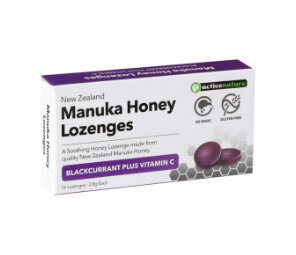 Active Naturals Manuka Honey Lozenges Blackcurrent + Vit C 16s