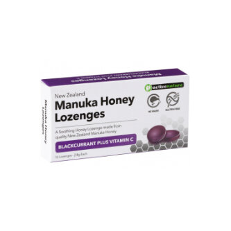 Active Naturals Manuka Honey Lozenges Blackcurrent + Vit C 16s